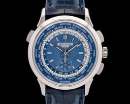 5930G World Time Chronograph 18K White Gold Blue Dial