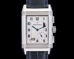Grande Reverso GMT SS Silver / Black Dial