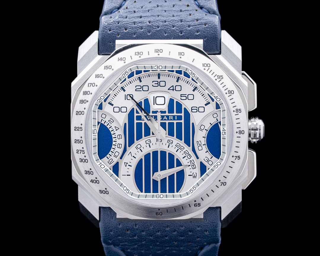 Bulgari 101989 Octo Maserati Chronograph SS Silver Dial