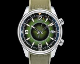 Polaris Date SS Green Dial