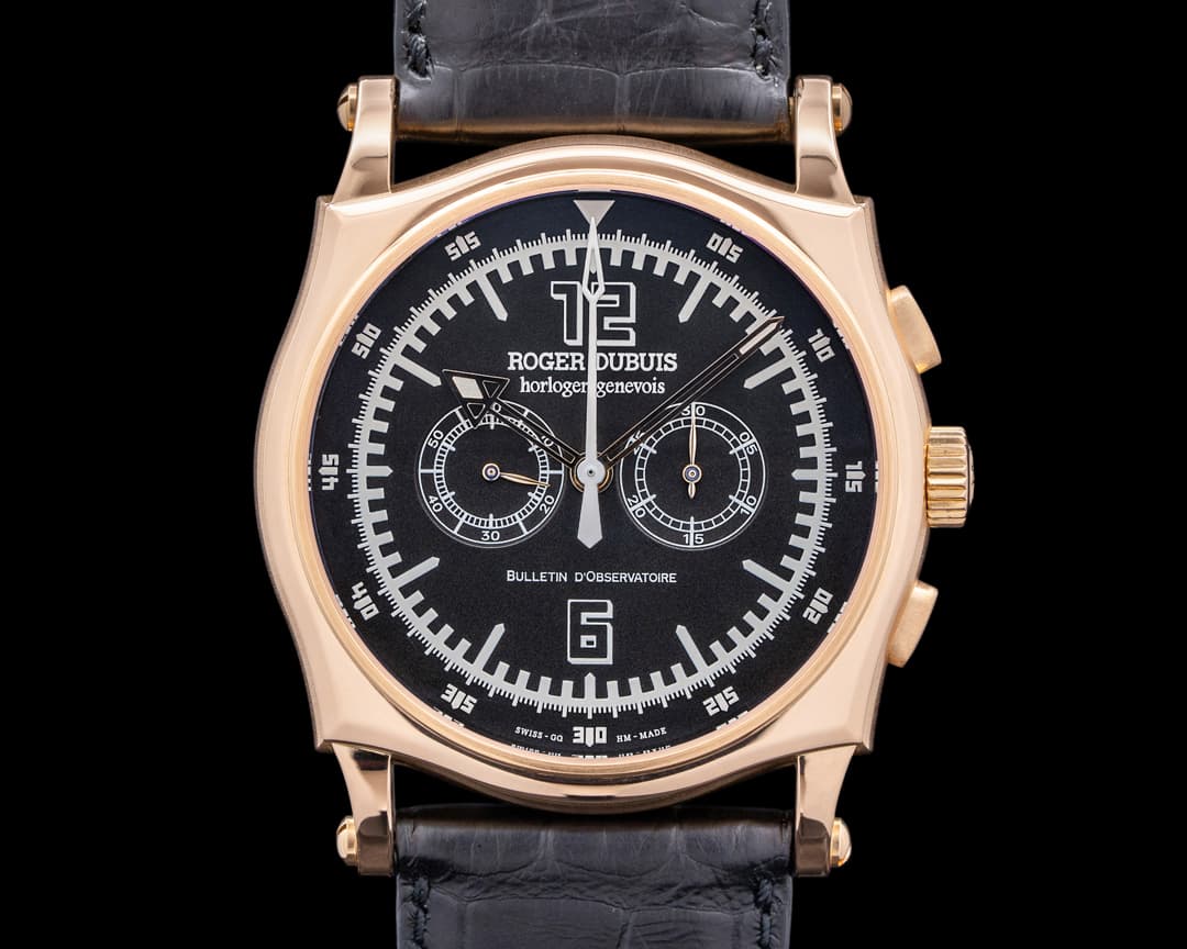 Roger Dubuis Sympathie S46 Chronograph 18K Rose Gold Black Dial LIMITED