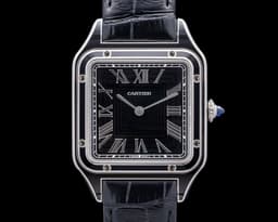 Santos Dumont SS Black Lacquer Dial