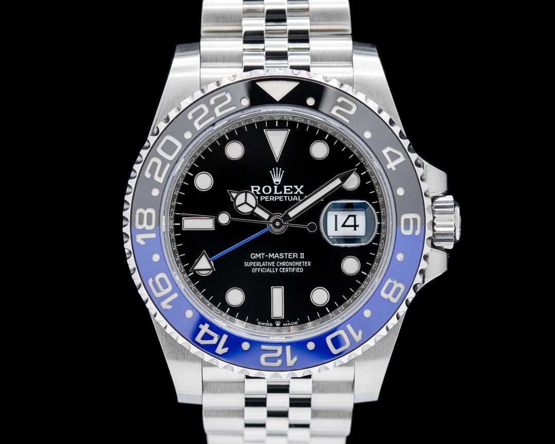 Rolex 126710BLNR GMT Master II "Batman" Jubilee SS Black Dial