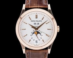 Annual Calendar 5396R 18K Rose Gold Silver Dial