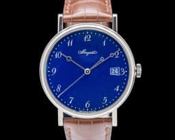 5177BB Classique Automatic 18K White Gold Blue Enamel Dial