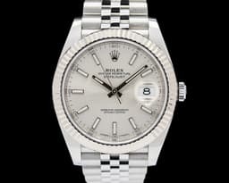 Datejust 41 Fluted Jubilee SS Silver Dial