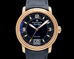 Léman Grande Date Aqua Lung 18K Rose Gold Black Dial