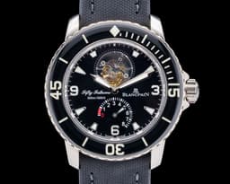 Fifty Fathoms 8-Day Tourbillon 18K White Gold Black Dial