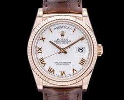 Day Date President 36MM  18K Rose Gold White Dial