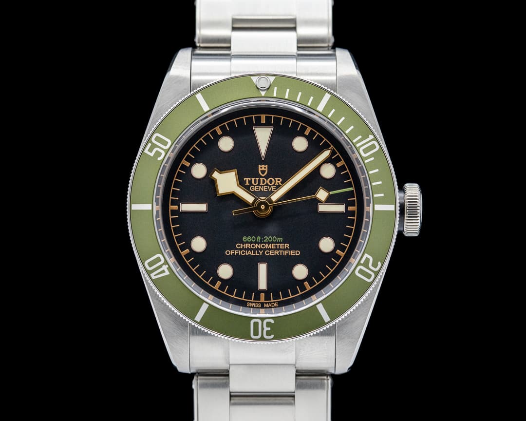 Tudor 79230G Heritage Black Bay Harrods Green SS Black Dial