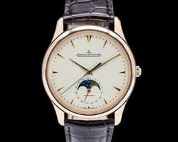 Master Ultra Thin Moon 18K Rose Gold Silver Dial