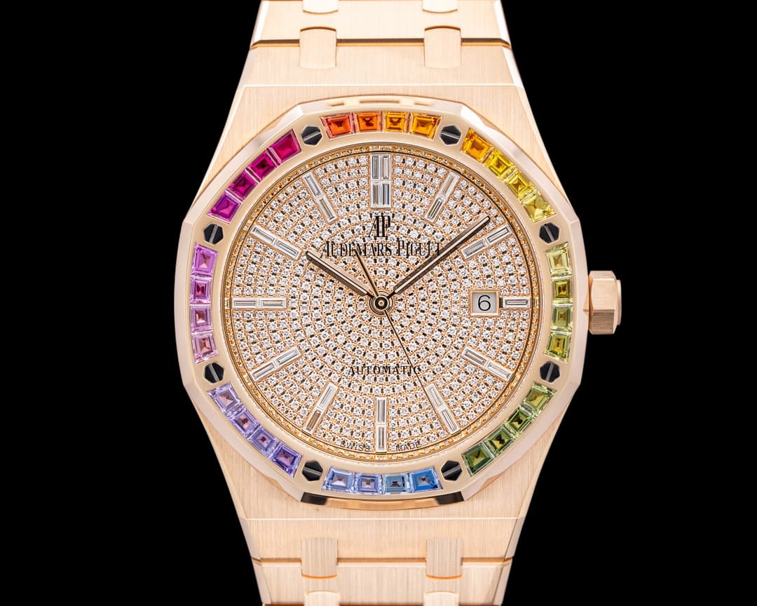 Audemars Piguet Royal Oak "RAINBOW" 15413OR Diamond Dial