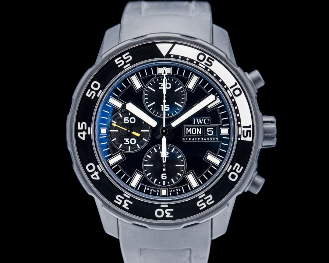 IWC Aquatimer Chronograph Edition Galapagos SS Black Dial