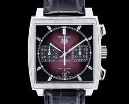Monaco Chronograph Automatic SS LIMITED Purple Dial