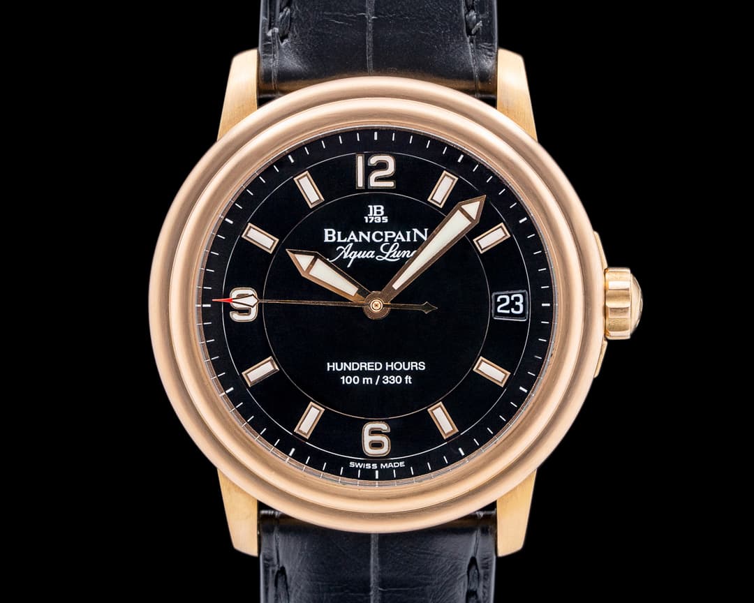 Blancpain Aqualung 18K Rose Gold Hundred Hours Black Dial LIMITED