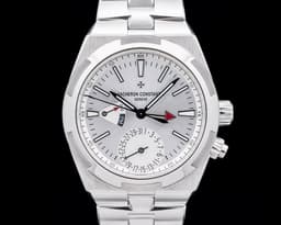 7900V Overseas Dual Time SS Silver Dial