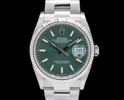 Datejust 36 SS Fluted Green Dial UNWORN 2025