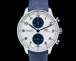 Portuguese Chronograph SS Silver/Blue Dial