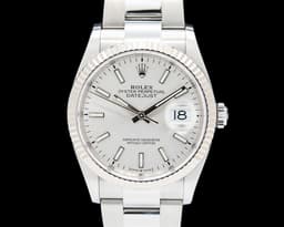 Datejust 36 Silver Stick Dial SS