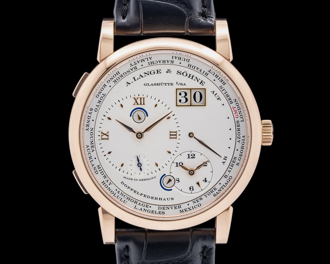 A. Lange & Söhne 116.032 Lange 1 Time Zone 18K Rose Gold w/ Deployant