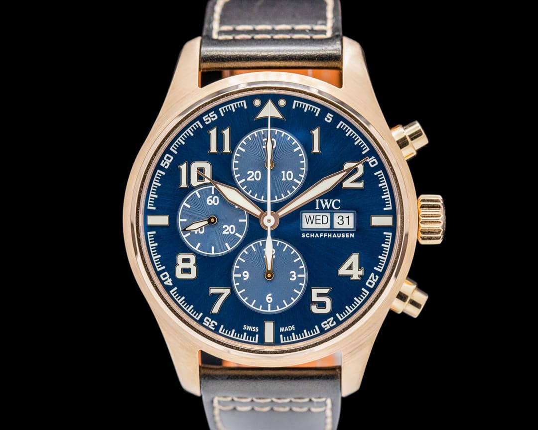 IWC Pilot Chronograph "Le Petite Prince" 18K Rose Gold Blue Dial