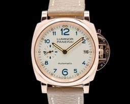 Luminor Due 38MM 18K Rose Gold Silver Dial