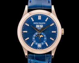 5396R Annual Calendar 18K Rose Gold Blue Diamond Dial
