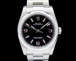 116000 Oyster Perpetual SS Black Dial / Pink Indices