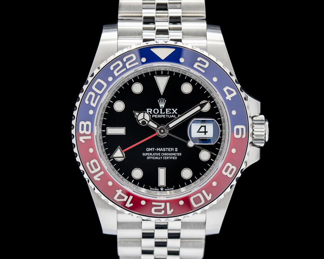Rolex 126710 GMT Master II Ceramic Jubilee "Pepsi" SS Black Dial