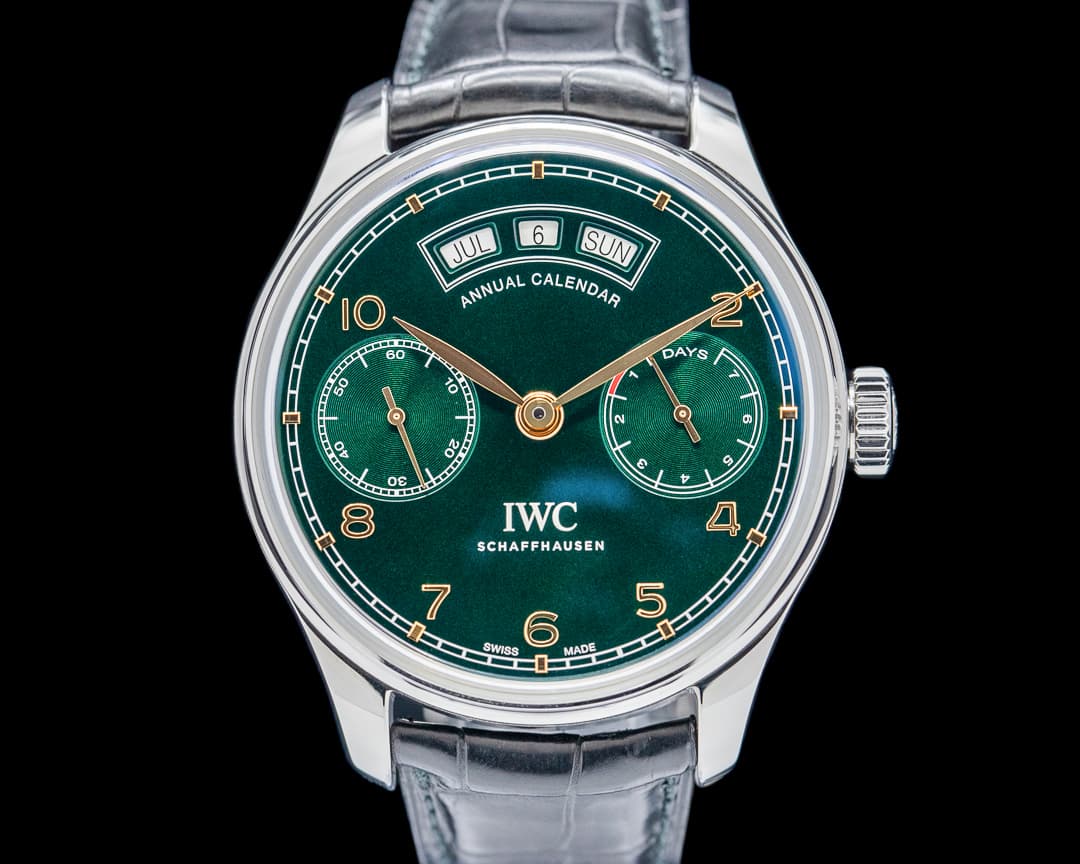 IWC Portuguese Annual Calendar "Middle East" SS Green Dial LIMITED