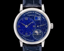 182.086 Little Lange 1 Moon 18K WG Aventurine Dial