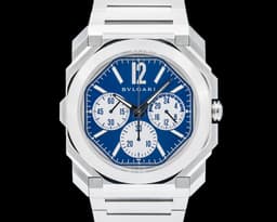 Octo Finissimo Chronograph GMT SS Blue Dial
