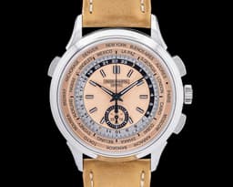 5935A World Time Chronograph SS Salmon Dial