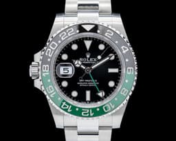 Left-Handed GMT Master II "SPRITE" SS Black Dial