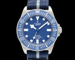 25707B Pelagos FXD Marine Nationale Titanium Blue Dial