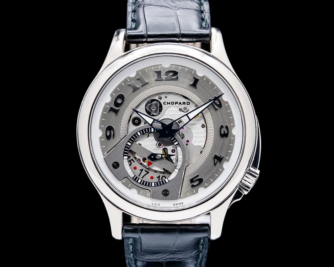 Chopard 16/8490 L.U.C Tech Twist Skeleton 18K White Gold Silver Dial LIMITED