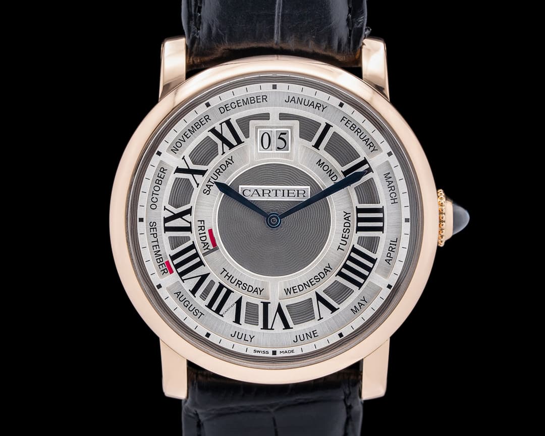 Cartier Rotonde de Cartier Annual Calendar 18K Rose Gold Silver Dial
