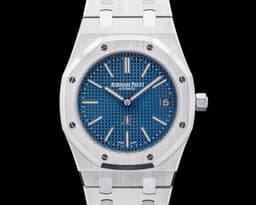 Royal Oak 15202ST "Jumbo" Extra Thin SS Blue Dial