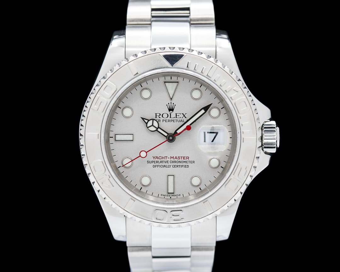 Rolex 16622 Yacht Master Platinum Bezel SS Gray Dial