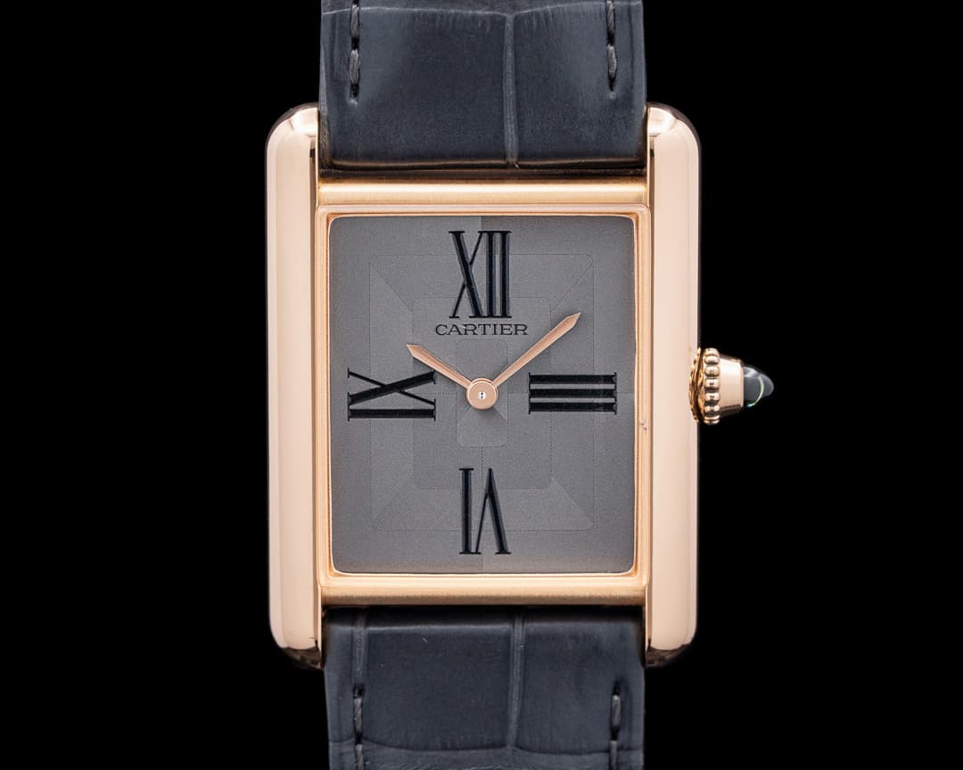 Cartier Tank Louis Gray Dial 18K Rose Gold Gray Dial