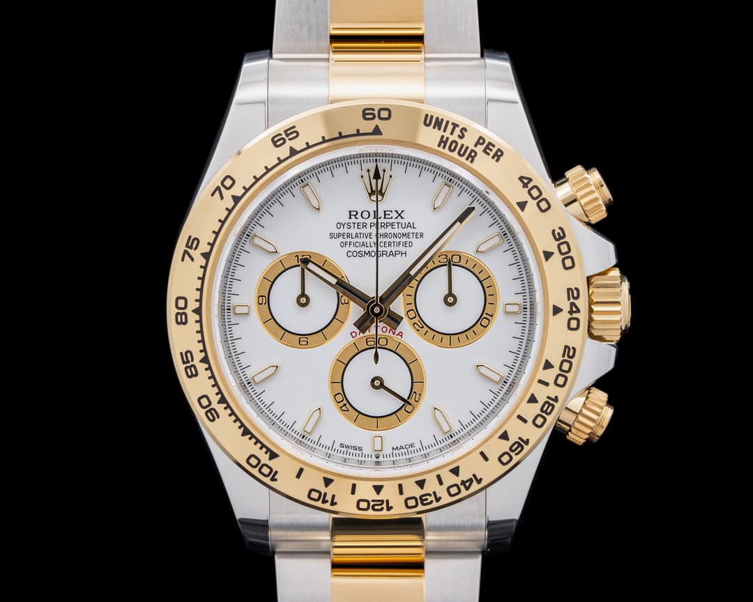 Rolex Daytona 18K Yellow Gold / SS White Dial 2025 FULL SET