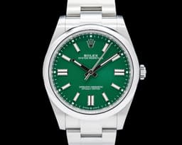 124300 Oyster Perpetual SS Green Dial FULL SET
