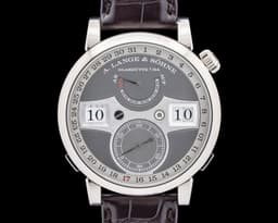 148.038 Zeitwerk Date 18K White Gold Gray Dial