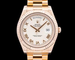 218235 Day-Date II Presidential 18K Rose Gold Ivory Dial