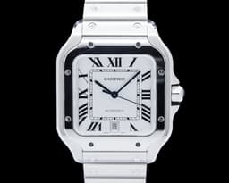 Santos Large Automatic SS Silver Dial