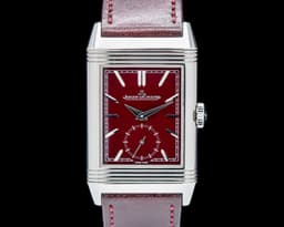 Reverso Tribute Small Seconds SS Burgundy Dial
