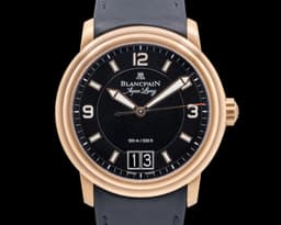 2850B Leman Grande Date Aqua Lung 18K Rose Gold Black Dial