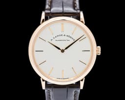 201.033 Saxonia Thin 18K Rose Gold Silver Dial