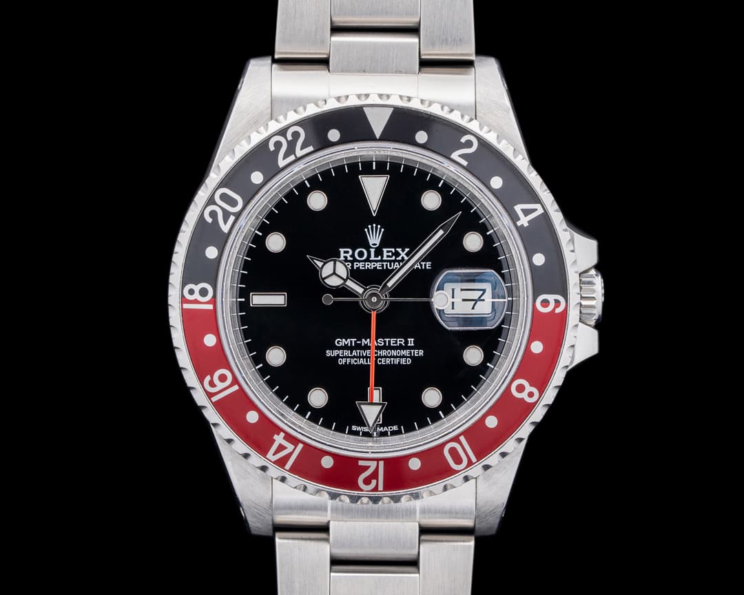 Rolex 16760 GMT-Master II Fat Lady Stainless Steel Black Dial