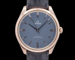 De Ville Tresor 18K Sedna Gold Domed Gray Enamel Dial